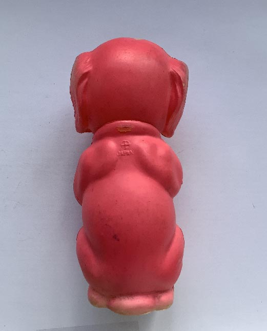 circa 1920-30's Japanese made comical celluloid dog rattle toy